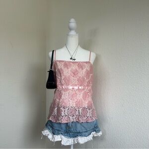 Pink Lace Top